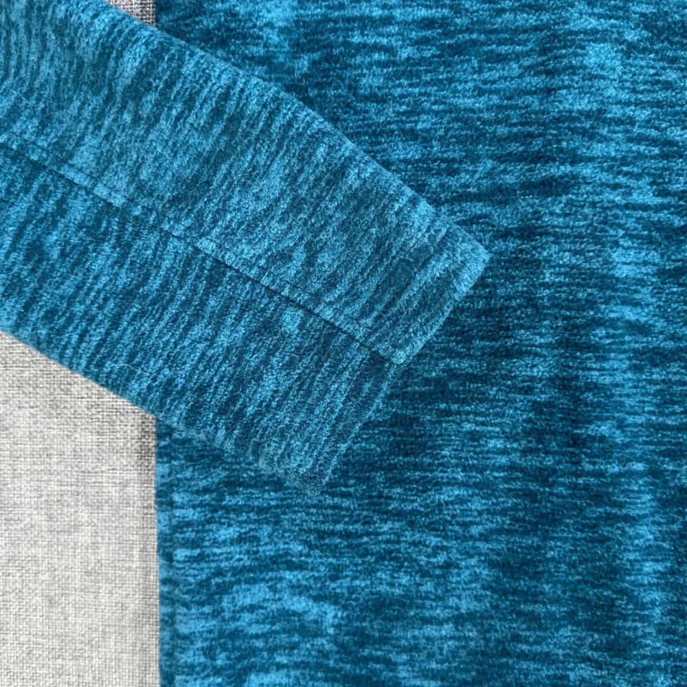Tommy Bahama Pullover Quarter Zip Mens XXL Teal Blue Space Dye Marlin Knit